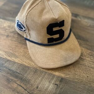 New Era PENN STATE Tan Hat with Navy Details